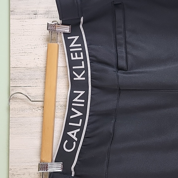 Calvin Klein black thermal pullon athletic athleisure pants elastic Size Large - Picture 6 of 10
